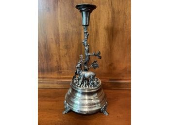 Antique Victorian Silver Plate Candle Holder