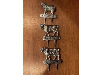 Vintage Silea Silver Plated Cheese Markers