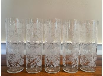 Set Of 5 Highball Drinking Glasses