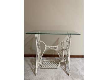Antique Sewing Machine Side Table