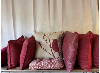 Lot Of 8 Red Throw Pillows