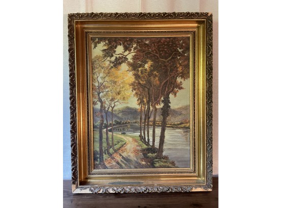 Antique Landscape  Oil Painting