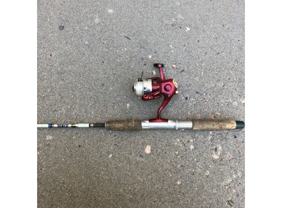 Zebco Fiberglass Fishing Rod & Shakespeare Reel