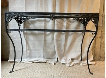 Iron & Glass Console Table