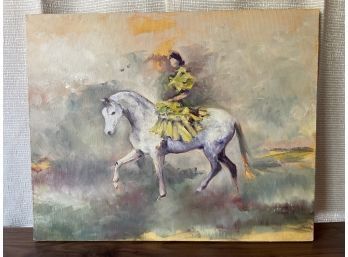 Original Painting Of Horse & Rider
