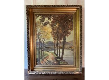 Antique Landscape  Oil Painting