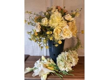Lot Artificial Yellow Florals (No Vase)