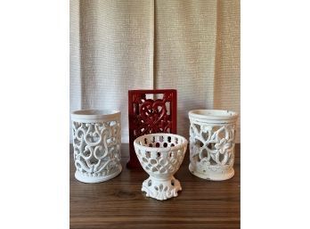Lot Of Pillar Candle Holders