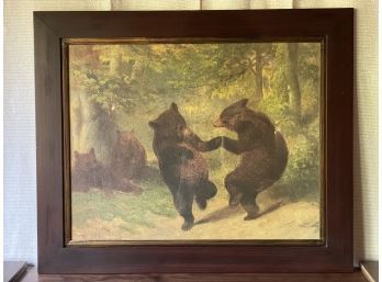Framed Dancing Bear Print
