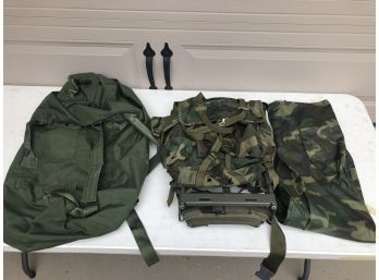 Backpack Duffel Bag & Rain Gear
