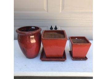 3 Ceramic Pots