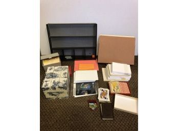 Lot Of Note Office Supplies & Photo Albums