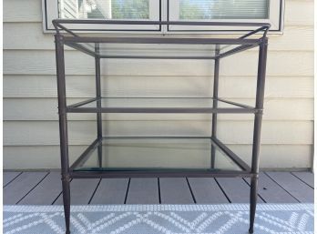 Iron/glass Tray Table