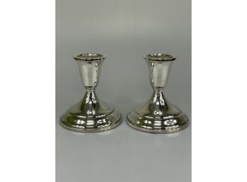 Pair Of Vintage Towle Sterling Silver Candle Holders