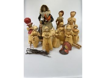 Vintage Czechoslovakian Corn Husk Dolls
