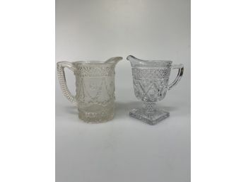 2 Antique & Vintage Glass Creamers