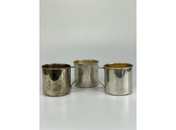 Lot Of Antique Silver Baby Mugs