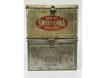 2  Antique Tin Tobacco Lunch Pail