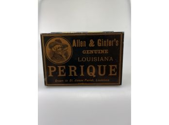 Antique Allen & Ginter's Genuine Louisiana Perique Tin Box