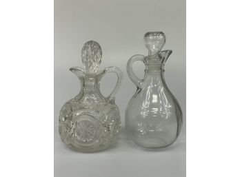 2 Antique/vintage Glass Cruets