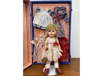 Vintage Madame Alexander McGuffey 'Anna' Doll In Original Suitcase
