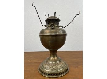 Antique Bradley & Hubbard Brass Kerosene Lamp