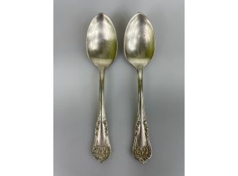 Pair Of Silver Plated Demitasse Spoons