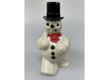 Vintage C. 1950s Rosbro Walking Snowman Candy Container
