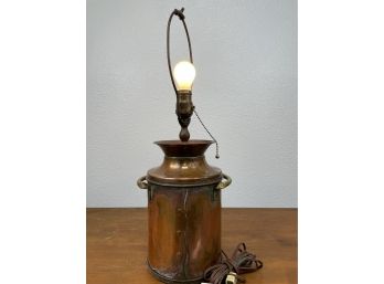 Antique Copper Milk Jug Table Lamp
