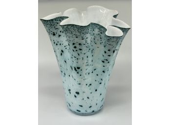 Vintage Hand Blown 'handkerchief' Vase