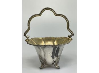 Antique Victorian Silver Plate Nut Basket