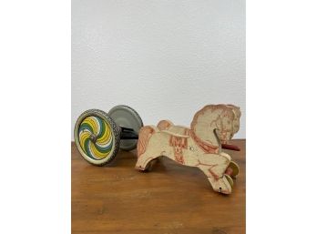 Vintage Horse Pull Toy