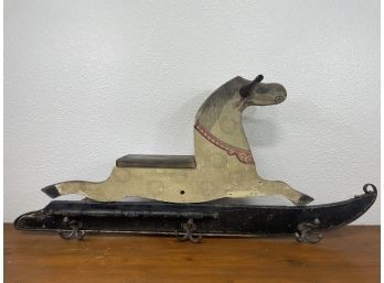 Antique Child's Horse Sled Coat Rack