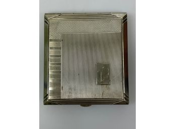 Vintage Silver Plate Art Deco Cigarette Case