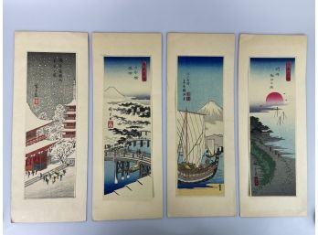 Set Of Vintage Japanese Wood Block Prints