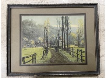 Antique 'Path To Home' Framed Print