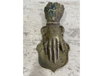 Antique Victorian Brass 'Hand' Paper Clip