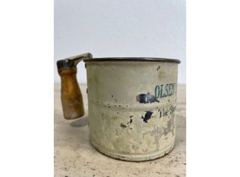 Antique Advertising Flour Sifter