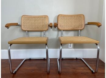 Pair Of Marcel Breuer Arm Chairs