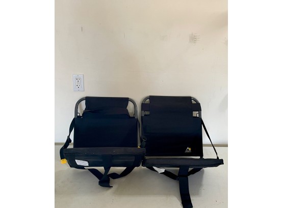 (2) Brand New 'cGI' Stadium Seats - W/ Built In Bleacher Straps, Handles, & Shoulder Straps