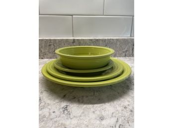 Set Of 'Lemongrass' Fiesta Ware Dinnerware