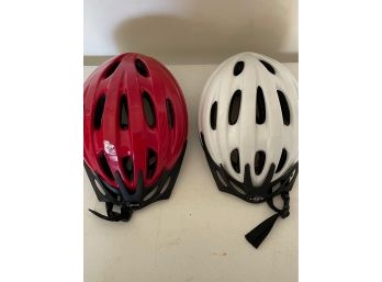 (2) 'Arius' Brand Bicycle Helmets: Red (L)  White (M)