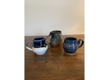 Lot Of Three Art Pottery Mugs