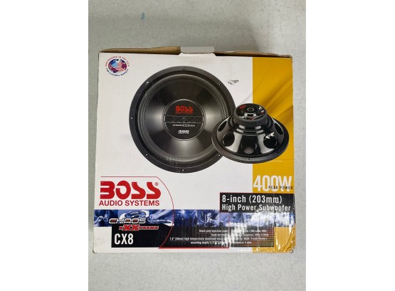 (never Used) Boss Audio CX8 High Power Subwoofer - 4ohm, 400w, 8'