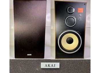 (Pair) Akai CW-T77 Floor Standing Speakers (Vinyl Cover)