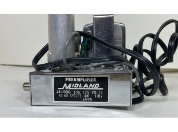 New Old Stock Vintage Midland Monaural Phono Tape Pre Amp Amplifier 14-590 Mib