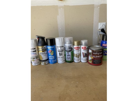 Lot Of Spray Paints & More