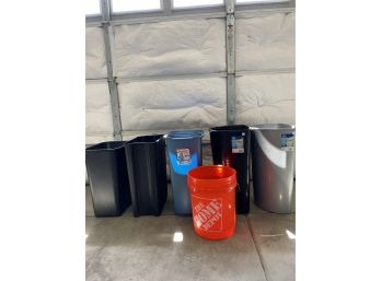Lot Of Trash Containers