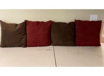 Lot Of Faux Suede Toss Pillows