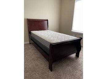 Twin Size Sleigh Bed & Mattress (#1)